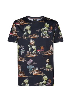 Petrol Industries, MEN T-SHIRT SS AOP - T-shirt print - navy blue