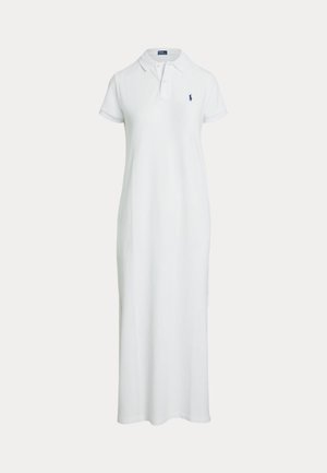 COTTON MESH POLO DRESS - Dnevna obleka - white