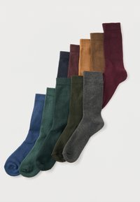 COLOUR HEAVY WEIGHT SOCKS 10 PACK - Ponožky - dark blue/dark brown/dark green