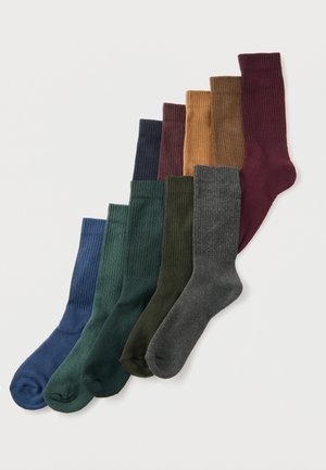 COLOUR HEAVY WEIGHT SOCKS 10 PACK - Čarape - dark blue/dark brown/dark green