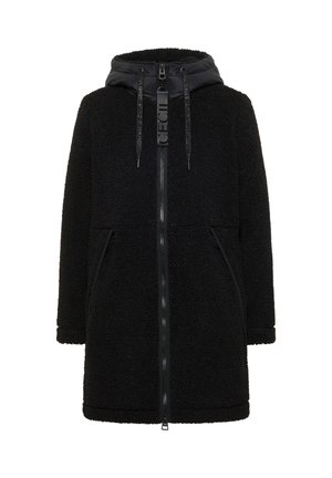 Cecil, STRUKTURMIX TEDDY-MANTEL MIT KAPUZE - Manteau court - black