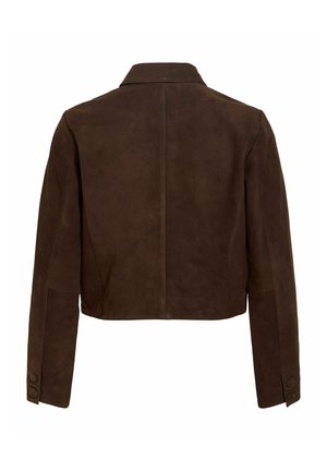VILA, Veste en cuir - fondue fudge