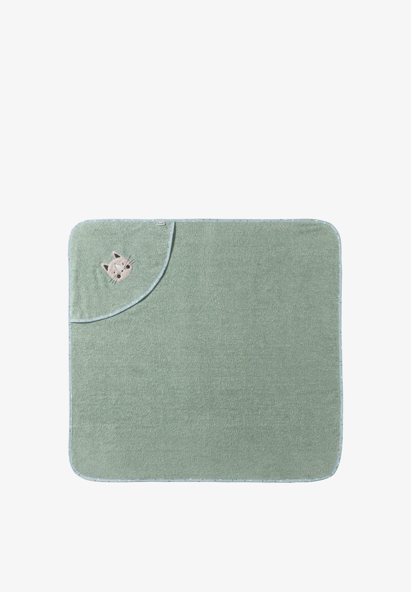 Sterntaler KAPUZEN - Bath towel - dunkelgrün meliert