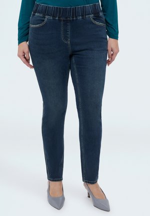 EFFETTO WASHED CON APPLICAZIONI - Jeans Skinny Fit - blu