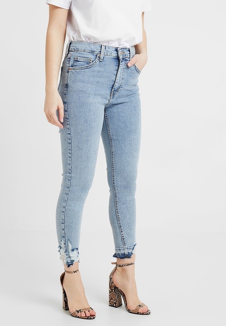Topshop Petite Jeans Skinny Fit - light-blue denim