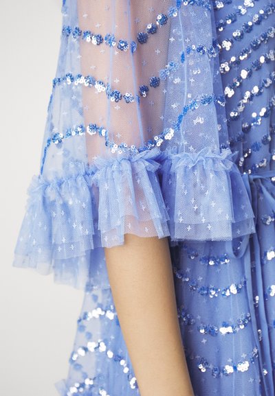 Needle & Thread SHIMMER WAVE GLOSS ONE SHOULDER MINI DRESS - Rochie cocktail/Rochie petrecere - twilight blue