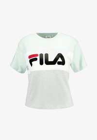 Sélectionné, light grey melange/bright white/mist green