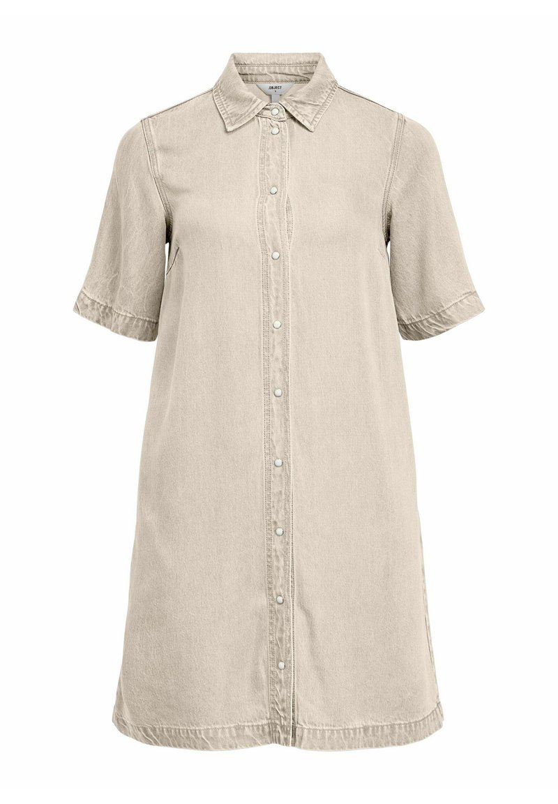 Object OBJFRAME - Denim dress - birch/beige - Zalando.co.uk