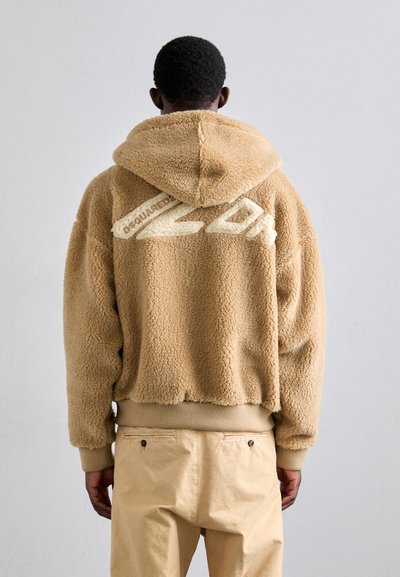 DSQUARED2 ICON RELAX TEDDY ZIPPED HOODIE - Overgangsjakke - camel
