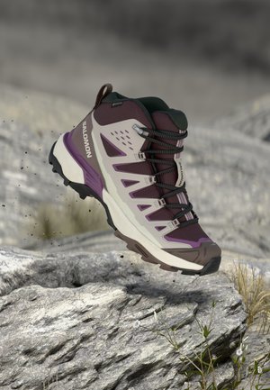 X ULTRA 360 EDGE MID GTX - Hiking shoes - huckleberry/silver-coloured cloud/concord grey