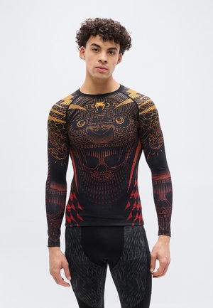 Venum QUETZAL FURY RASHGUARDS - Apakškrekls - black/red/tangerine