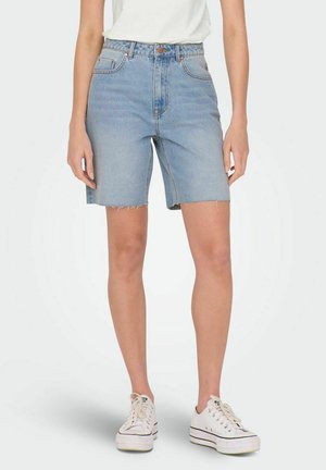 HIGH WAIST - Farkkushortsit - light blue denim