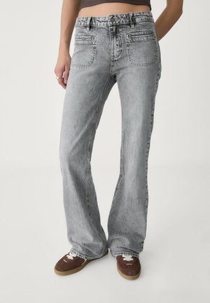 Zvonové džínsy - grey denim
