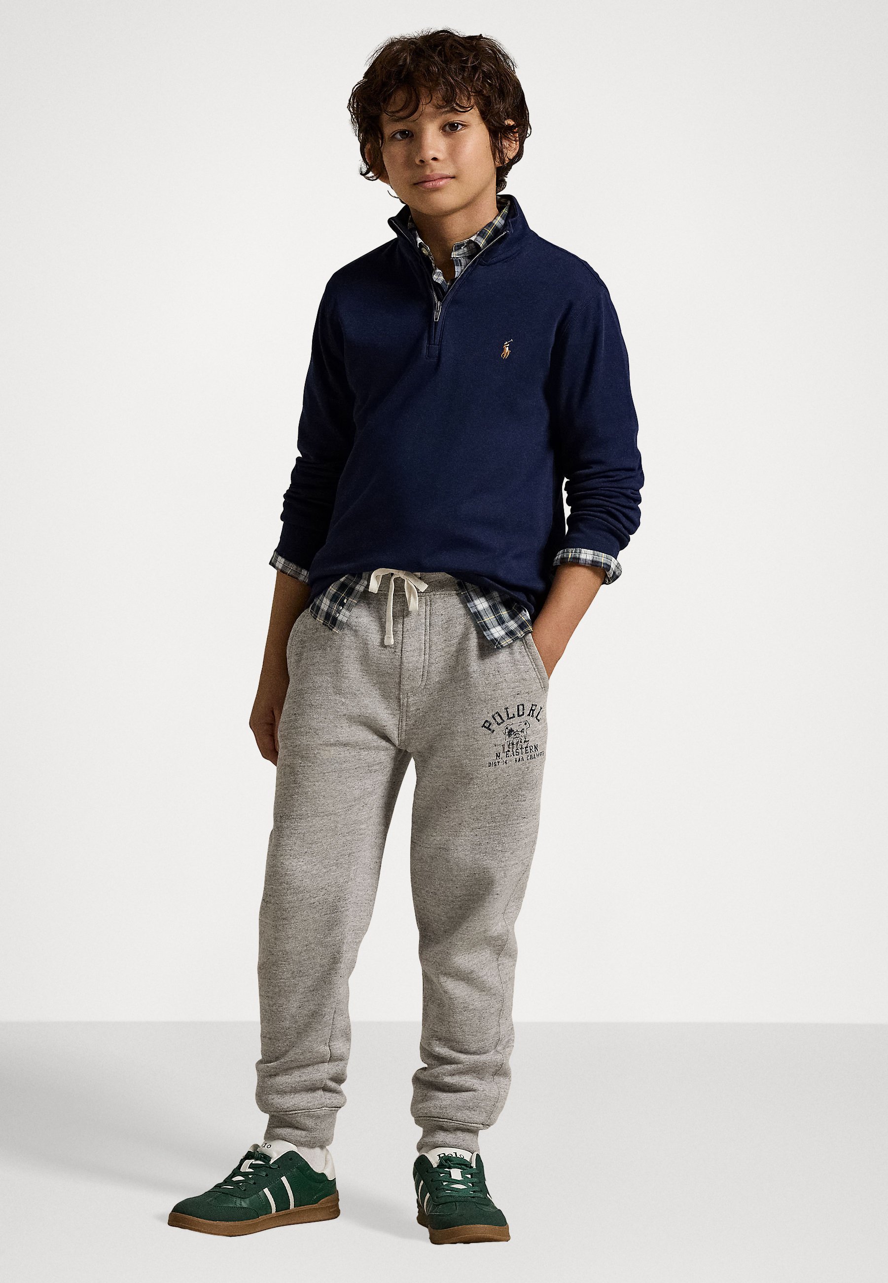 Polo Ralph Lauren COTTON INTERLOCK QUARTER-ZIP PULLOVER - Long