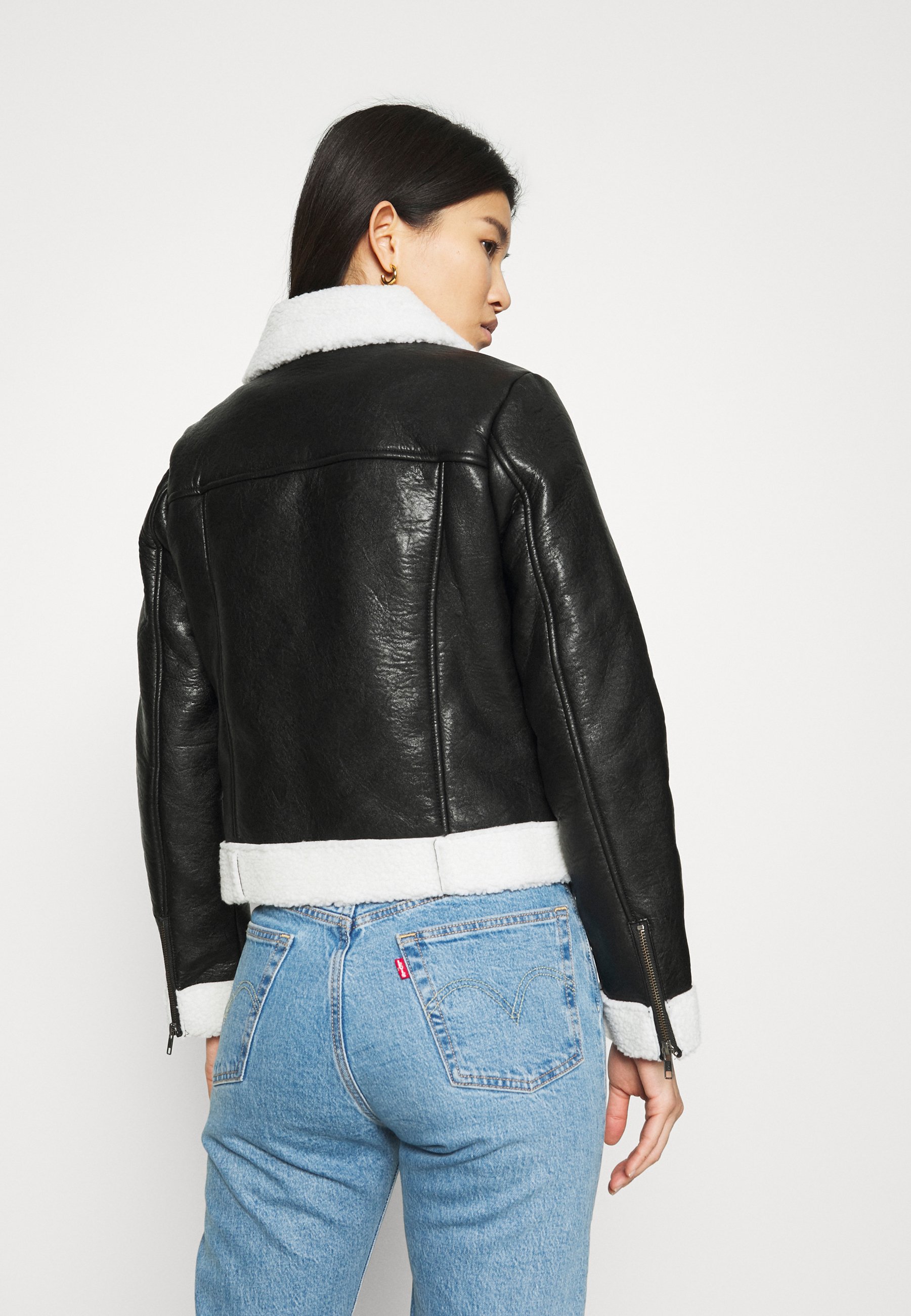 black and cream jacket