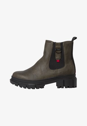 Ankle boots - khaki/black