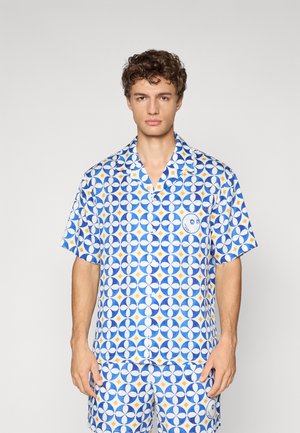 RIVIERA CAMP COLLAR SHIRT - Marškiniai - white/blue/gold-coloured