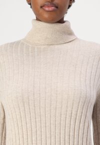 pure cashmere TURTLENECK MAXI DRESS - Sarafanas - oatmeal