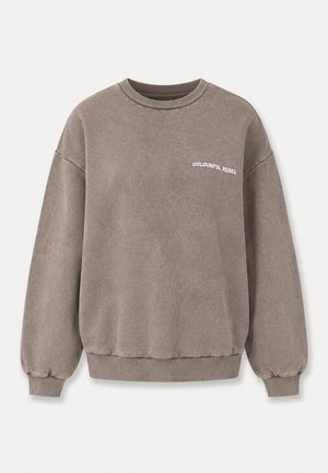 Colourful Rebel, NATURE IS THE NEW NIGHTCLUB ACID DROPPED SHOULDER - Sweatshirt - brown