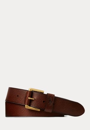 Polo Ralph Lauren, SIGNATURE PONY LEATHER BELT - Pásek - brown