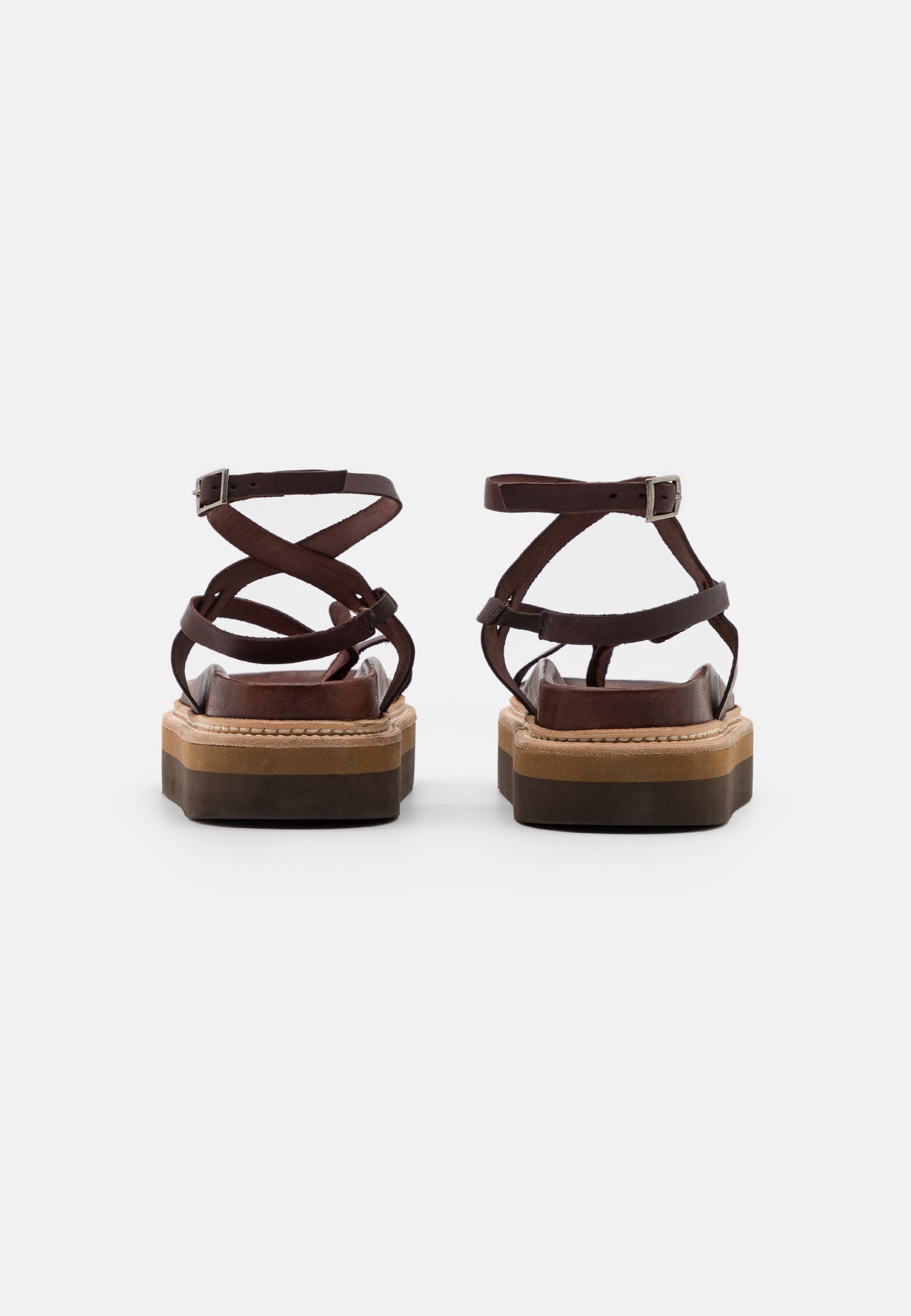 dark brown platform sandals