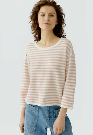 Pullover - white red