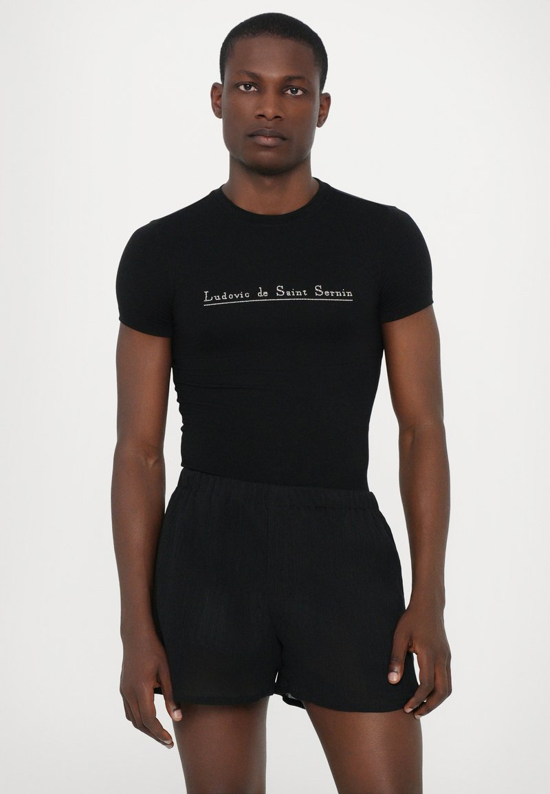 Ludovic de Saint Sernin SIMPLE SHORT SLEEVES STUD LOGO UNISEX - Print T-shirt - black
