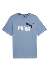 Puma - LOGO TEE - Marškinėliai su spaudiniu - blau zen Miniatiūros vaizdas 1