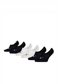 Puma - UNISEX 6ER PACK - FOOTIE HIGHCUT ECOM EINFARBIG LOGO - Calcetines tobilleros - schwarz weiß Imagen en miniatura 1