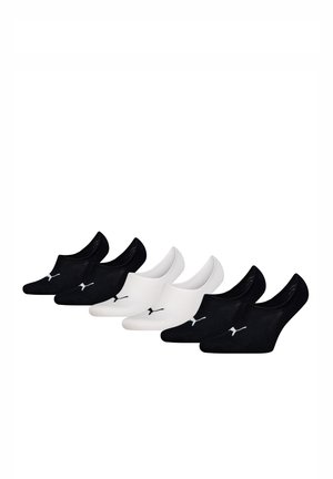 UNISEX 6ER PACK - FOOTIE HIGHCUT ECOM EINFARBIG LOGO - Socquettes - schwarz weiß