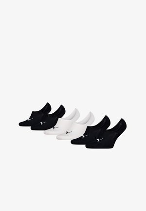 Puma UNISEX 6ER PACK - FOOTIE HIGHCUT ECOM EINFARBIG LOGO - Șosete scurte - schwarz weiß