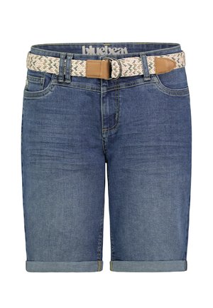 Sublevel BERMUDA MIT FLECHT UND UMSCHLAG - Denim shorts - blau