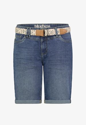 Sublevel, BERMUDA MIT FLECHT UND UMSCHLAG - Denim shorts - blau
