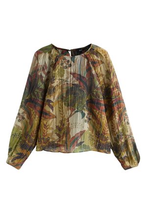 Next Blouse - green floral print