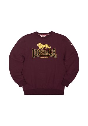 Lonsdale, RUNDHALS NORMALE PASSFORM LAWINS - Sweater - oxblood/yellow/black