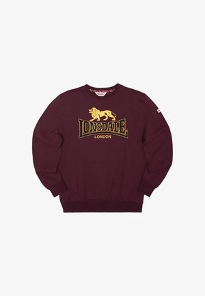 Lonsdale, RUNDHALS NORMALE PASSFORM LAWINS - Sweater - oxblood/yellow/black