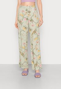 Vero Moda VMSIMPLY EASY WIDE PANT - Calças - desert sage