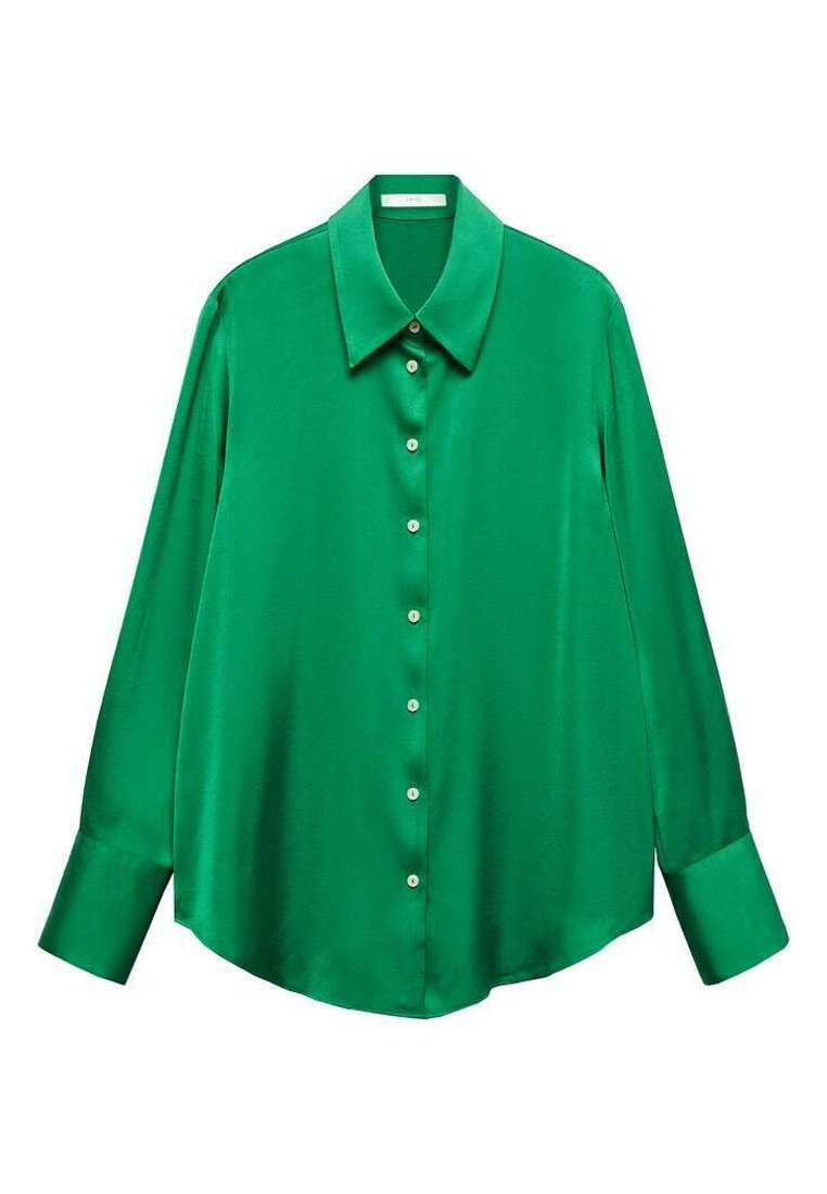 Mango Overhemdblouse groen Mango Overhemdblouse groen