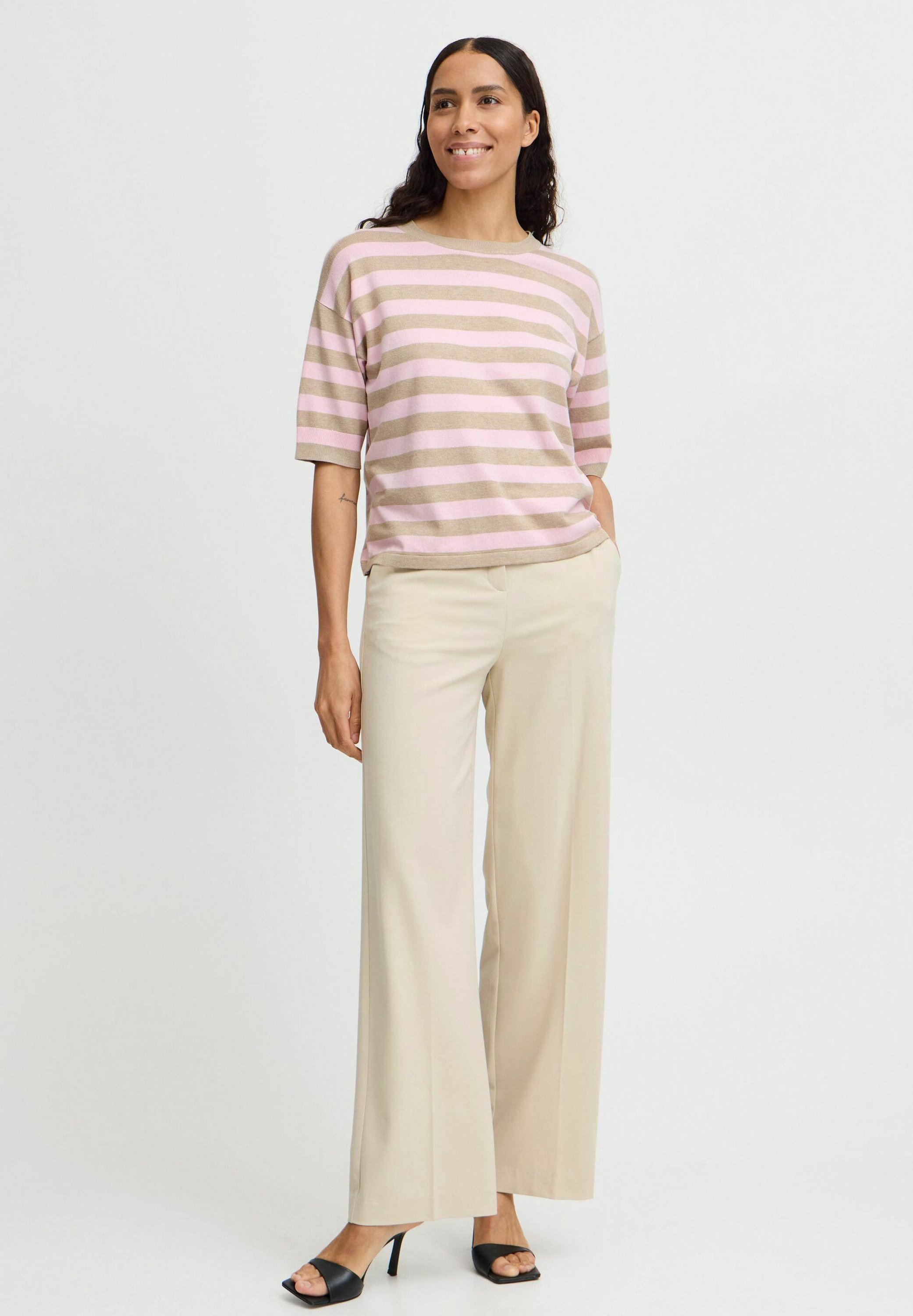 売れ筋商品|||ビーヤング Tシャツ レディース トップス BYMMMORLA - Basic T-shirt - roseate spoonbill mix b.young BYMMMORLA - T-shirt basic - roseate spoonbill mix