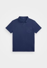 STANDARD FIT COTTON LINEN POLO SHIRT - T-shirt imprimé - newport navy