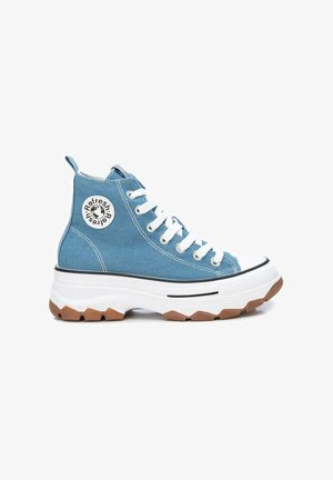 Refresh, ZAPATILLA DE MUJER PLANO - JEANS - Zapatillas altas - azul