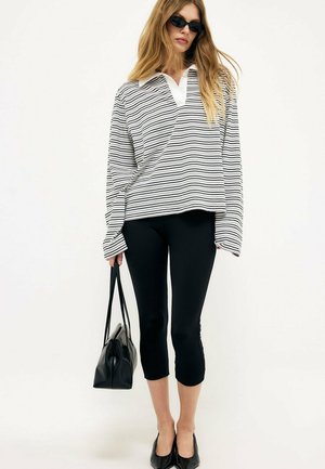 NA-KD, LONG SLEEVE POLO SHIRT - Longsleeve - grey black