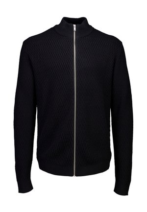 ZIP THROUGH STRUCTURE - Vest - black