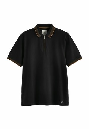 TEXTURED - Polo shirt - black gold tipped