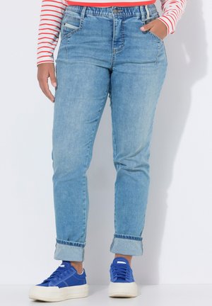 STRIPED CUFF - Jeans fuselé - blue denim