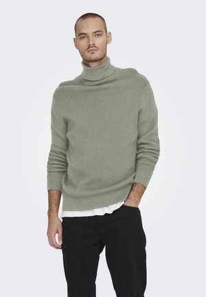 PHIL REG 12 STRUC ROLL NECK - Jersey de punto - seagrass