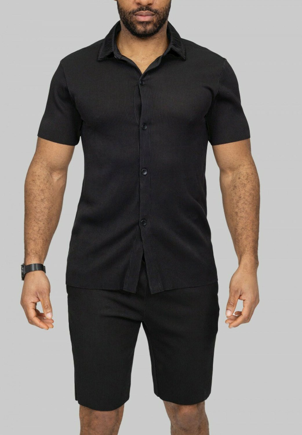 Ensemble Fitness Homme 2 Pièces (short + T‑shirt Manches Courtes) - Coupe Ajustée, Respirant, Pour Sport Et Loisir - 4