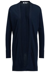 Námořnický svetr z měkké pleteniny. Otevřený přední design, ribbované detaily na manžetách a lemu, dlouhé rukávy a bez zapínání.