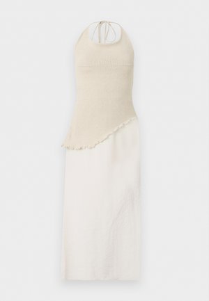 Gina Tricot Petite, PETITE HALTER NECK DRESS - Μάξι φόρεμα - almond milk