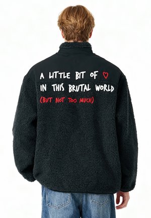 BRUTAL EMBROIDERY UNISEX - Fleecejas - black